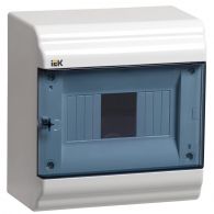 Бокс (щиток) на 6 автоматов 1 ряд пластиковый наружный IP41 прозрачная дверь ЩРН-П-6 PRIME (IEK), арт. MKP82-N-06-41-20