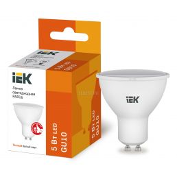Лампа светодиодная LED софит 5W GU10 450Лм 3000К 220V (IEK), арт. LLE-PAR16-5-230-30-GU10
