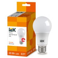 Лампа светодиодная LED груша 20W Е27 1800Лм 3000К 220V (IEK), арт. LLE-A60-20-230-30-E27