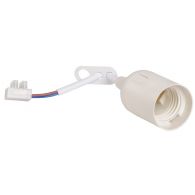 Патрон электрический Е27 подвесной термопласт белый со шнуром 4А 250В Ппл27-04-К51 (IEK), арт. EPP14-04-01-K01