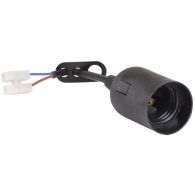 Патрон электрический Е27 подвесной термопласт черный со шнуром 4А 250В Ппл27-04-К52 (IEK), арт. EPP14-04-01-K02