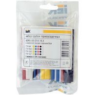 Набор термоусадочных трубок 2/1, 4/2, 6/3, 8/4 20шт 5 цветов ТТУ (IEK), арт. UDRS-D2-D8-10-1