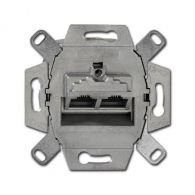 Розетка компьютерная двойная Busch Jaeger BJE CAT6e RJ-45 механизм встроенный монтаж 0218/12-101-507 (ABB), арт. 2CKA000230A0412