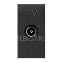 Розетка телевизионная TV Zenit антрацит одиночная механизм с лиц. панелью 1 модуль встроенный монтаж N2150.7 AN (ABB), арт. 2CLA215070N1801