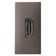 Розетка HDMI Zenit антрацит механизм с лиц. панелью 1 модуль встроенный монтаж N2155.7 AN (ABB), арт. 2CLA215570N1801
