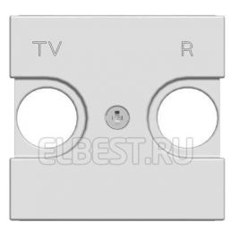 Накладка розетки телевизионной радио двойной Zenit белый TV-R 2 модуля встроенный монтаж N2250.8 BL (ABB), арт. 2CLA225080N1101