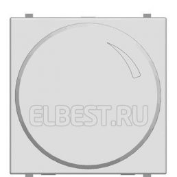 Диммер (светорегулятор) 400W Zenit белый поворотный механизм с лиц.панелью 2 модуля встроенный монтаж N2260.2 BL (ABB), арт. 2CLA226020N1101