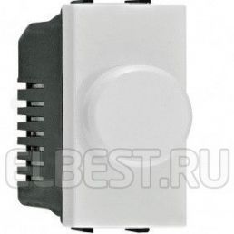 Диммер (светорегулятор) 500W Zenit белый поворотный механизм с лиц.панелью 1 модуль встроенный монтаж N2160.E BL (ABB), арт. 2CLA216010N1101