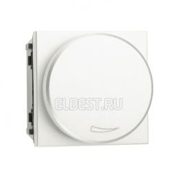 Диммер (светорегулятор) 100W LED Zenit белый поворотный механизм с лиц.панелью 2 модуля встроенный монтаж N2260.3 BL (ABB), арт. 2CLA226030N1101