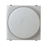 Диммер (светорегулятор) 400W Zenit серебристый поворотный механизм с лиц.панелью 2 модуля встроенный монтаж N2260.2 PL (ABB), арт. 2CLA226020N1301