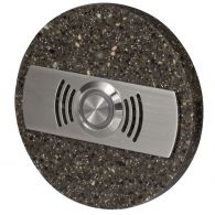 Кнопка звонка интерьерная нерж. сталь/ коричневый искусств. камень с подсветкой накладной монтаж IP20 Ynsta (Zamel), арт. PDK-252-BRA