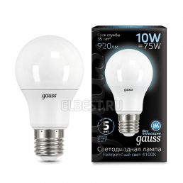Лампа светодиодная LED груша 10W E27 920Лм 4100К 220V Black (Gauss), арт. 102502210