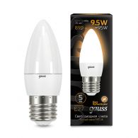 Лампа светодиодная LED свеча 9.5W E27 890Лм 3000К 220V Black (Gauss), арт. 103102110