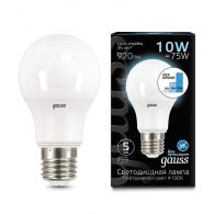 Лампа светодиодная LED груша 10W E27 920/460/140 Лм 4100К встроенный диммер на 3 режима 220V Умный свет (Gauss), арт. 102502210-S