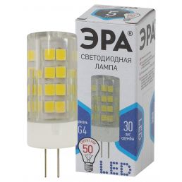 Лампа светодиодная LED капсула 5W G4 400Лм 4000К JC 220V (Эра), арт. Б0027858