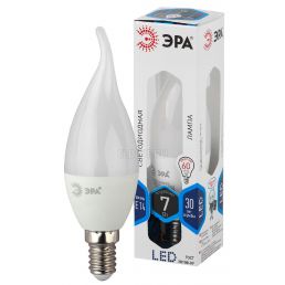 Лампа светодиодная LED свеча на ветру 7W Е14 560Лм 4000К 220V (Эра), арт. Б0028483
