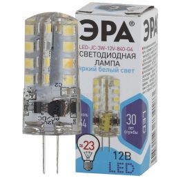 Лампа светодиодная LED капсула 3W G4 240Лм 4000К JC 12V (Эра), арт. Б0033194