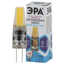 Лампа светодиодная LED капсула 1.5W G4 130Лм 4000К JC 12V (Эра), арт. Б0033198