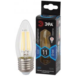 Лампа светодиодная LED свеча филамент 11W E27 970Лм 4000К 220V F-LED (Эра), арт. Б0046988