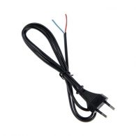 Провод ШВВП 1м б/з с литой вилкой черный (Vito), арт. VT4202/BLACK/1M