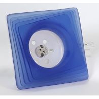 Светильник декор стекло квадрат 50w GU5.3 MR16 синий IP20 220В VT 584 (Vito), арт. VT584-50W/BLUE/MR16