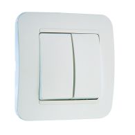 Выключатель 2 кл Lillium S белый встроенный монтаж (Makel), арт. 65003