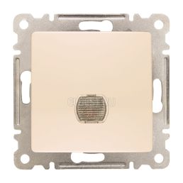 Диммер (светорегулятор) 400W Lillium Kare кремовый+ рамка нажимной с дист. управлением механизм встроенный монтаж (Makel), арт. 