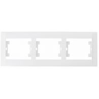 Рамка 3м гориз Defne белый встроенный монтаж (Makel), арт. 42001703