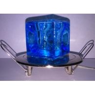 Светильник декор стекло куб 20w G4 JC синий IP20 12В VT 175 (Vito), арт. VT175-20W/BLUE/G4