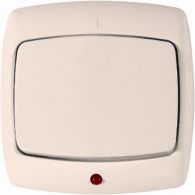 Выключатель 1 кл с подсветкой Рондо белый встроенный монтаж (Schneider Electric), арт. S16-066-BI