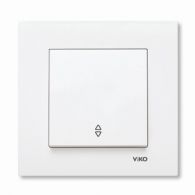 Выключатель 1 кл проходной (переключатель) Karre белый встроенный монтаж (Viko), арт. 90960004