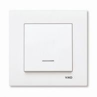 Выключатель 1 кл с подсветкой Karre белый встроенный монтаж (Viko), арт. 90960019