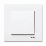 Выключатель 3 кл Karre белый встроенный монтаж (Viko), арт. 90960068