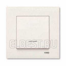 Выключатель 1 кл с подсветкой Karre кремовый встроенный монтаж (Viko), арт. 90960119
