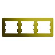 Рамка 3м гориз Glossa фисташковый встроенный монтаж (Schneider Electric), арт. GSL001003