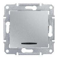 Выключатель 1 кл с подсветкой Sedna алюминий механизм встроенный монтаж (Schneider Electric), арт. SDN1400160