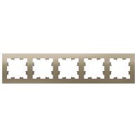 Рамка 5м универсал AtlasDesign шампань встроенный монтаж (Schneider Electric), арт. ATN000505