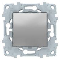Выключатель 1 кл проходной (переключатель) Unica NEW алюминий механизм встроенный монтаж (Schneider Electric), арт. NU520330