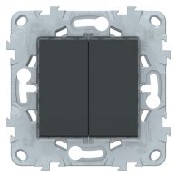 Выключатель 2 кл Unica NEW антрацит механизм встроенный монтаж (Schneider Electric), арт. NU521154