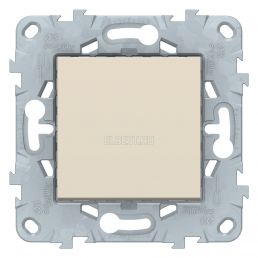 Выключатель 1 кл проходной (переключатель) Unica NEW бежевый механизм встроенный монтаж (Schneider Electric), арт. NU520344