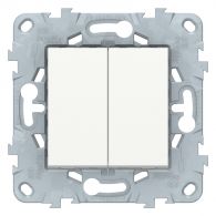Выключатель 2 кл Unica NEW белый механизм встроенный монтаж (Schneider Electric), арт. NU521118