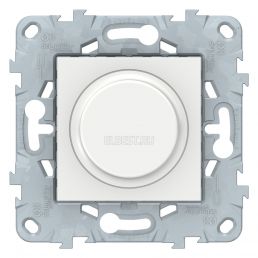 Диммер (светорегулятор) Unica NEW белый поворотно-нажимной 200W LED универсальный встроенный монтаж (Schneider Electric), арт. NU551418