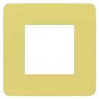 Рамка 1м Unica Studio Color зеленое яблоко/бежевый встроенный монтаж (Schneider Electric), арт. NU280212