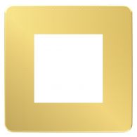 Рамка 1м Unica Studio Metal золото/белый встроенный монтаж (Schneider Electric), арт. NU280259