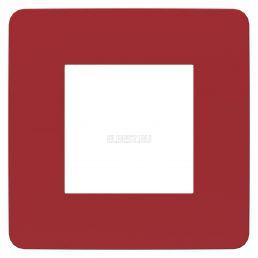 Рамка 1м Unica Studio Color красный/белый встроенный монтаж (Schneider Electric), арт. NU280213