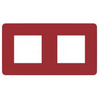 Рамка 2м универсал Unica Studio Color красный/белый встроенный монтаж (Schneider Electric), арт. NU280413