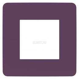 Рамка 1м Unica Studio Color лиловый/белый встроенный монтаж (Schneider Electric), арт. NU280214