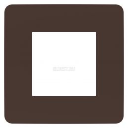 Рамка 1м Unica Studio Color шоколад/антрацит встроенный монтаж (Schneider Electric), арт. NU280217