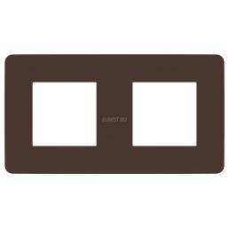 Рамка 2м универсал Unica Studio Color шоколад/антрацит встроенный монтаж (Schneider Electric), арт. NU280417