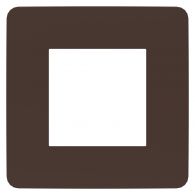 Рамка 1м Unica Studio Color шоколад/белый встроенный монтаж (Schneider Electric), арт. NU280216